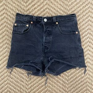 Levi's Jean Shorts Ribcage Shorts - Black - 27